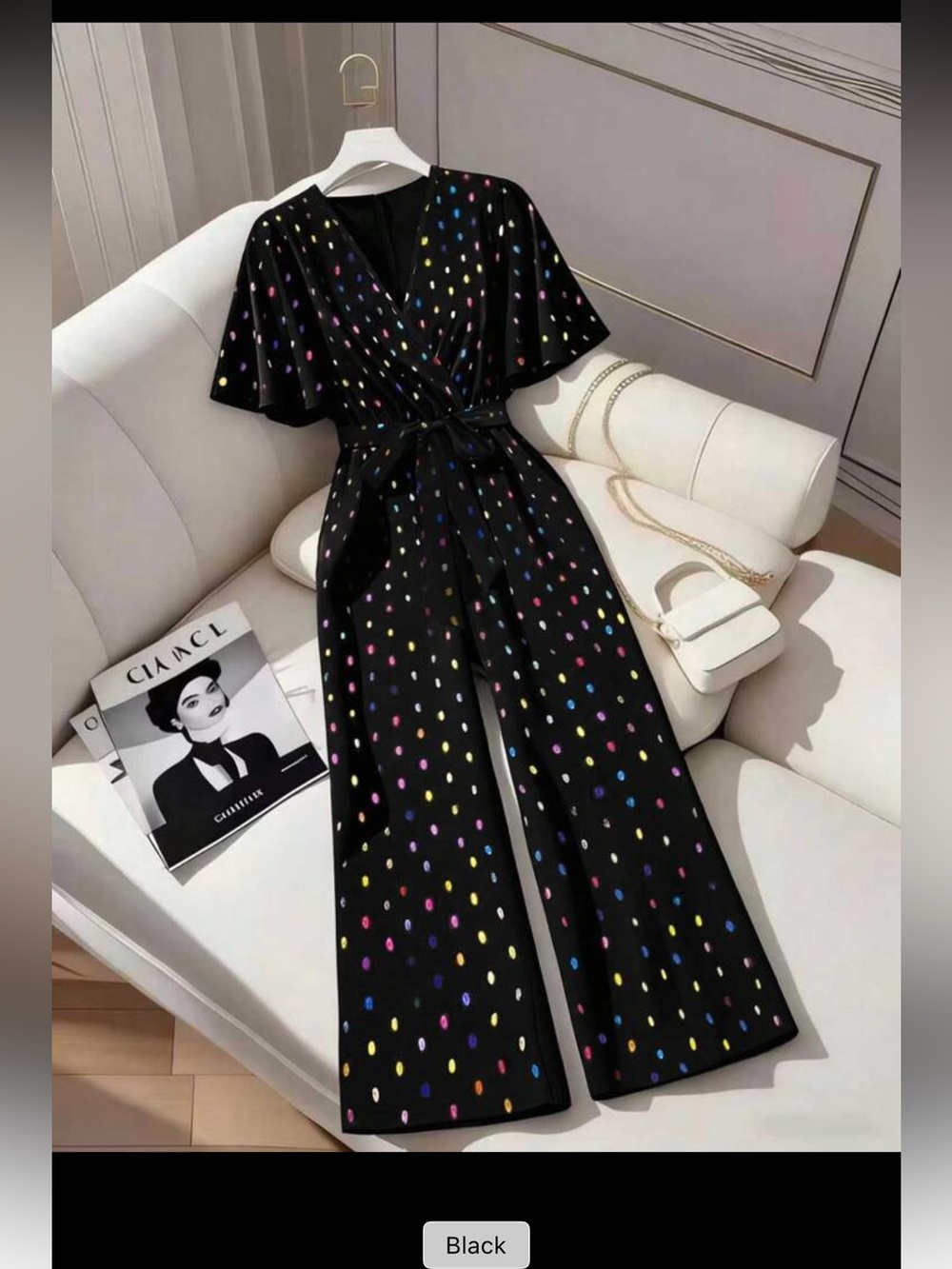 Cravure Plus Size Women Laser Sequin Waist Cinching Elegant Jumpsuit 2xl BNWOT